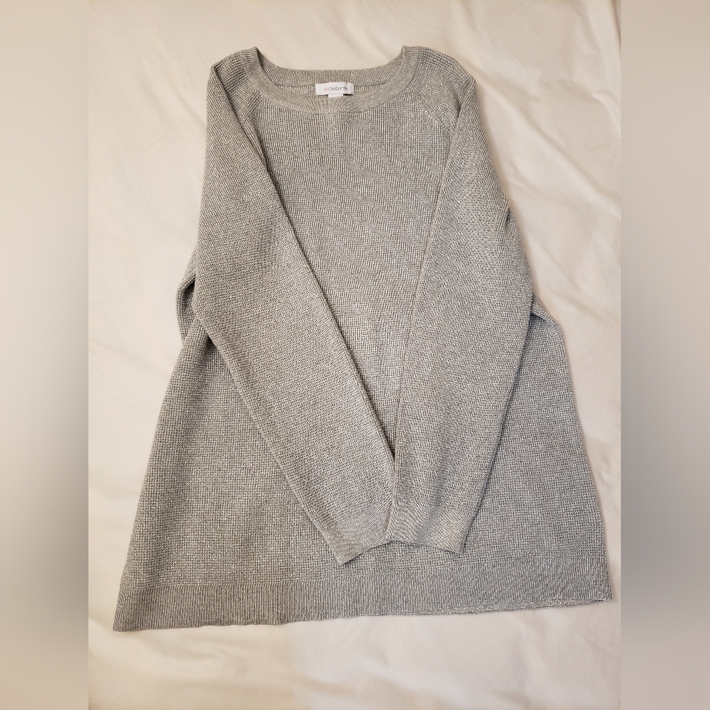 Sweater Silver tone Sz XL - Picture 3 of 9